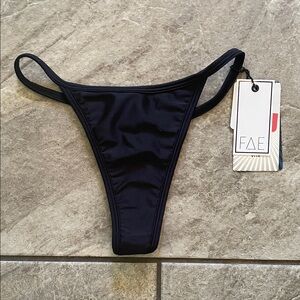 FAE Women's Black High-Cut Bikini Bottom